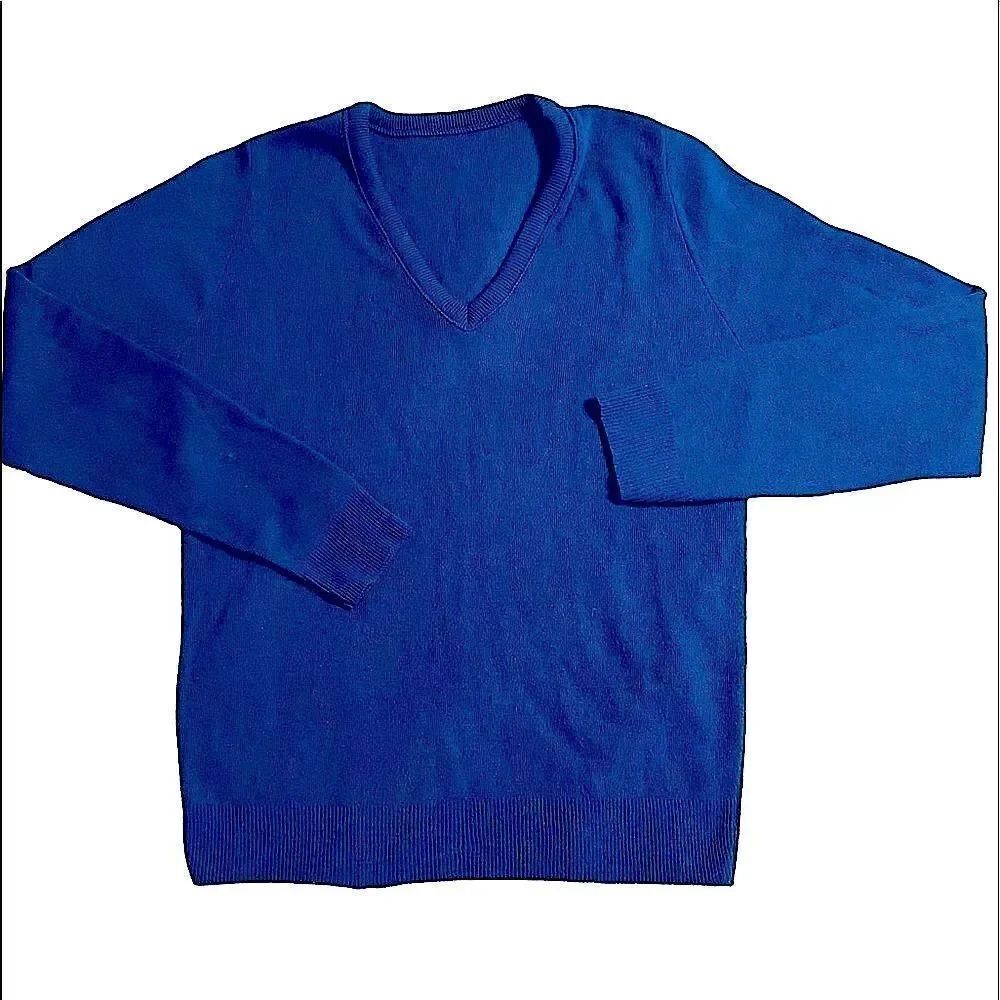 Blue soft V neck Sweater - Vintage